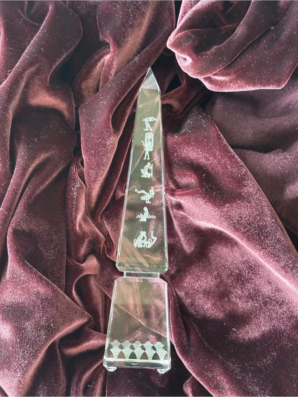 Asfor Pharaonic Clear Crystal Obelisk - Egyptian